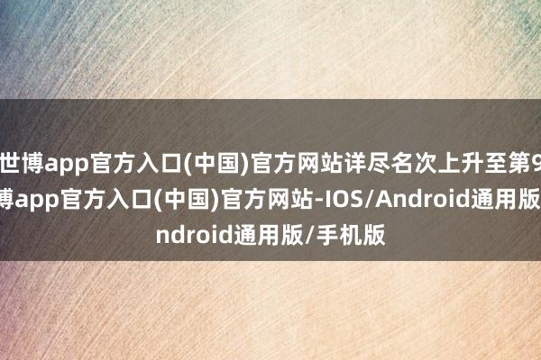 世博app官方入口(中国)官方网站详尽名次上升至第92位-万博app官方入口(中国)官方网站-IOS/Android通用版/手机版