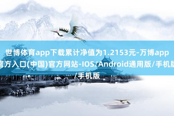 世博体育app下载累计净值为1.2153元-万博app官方入口(中国)官方网站-IOS/Android通用版/手机版