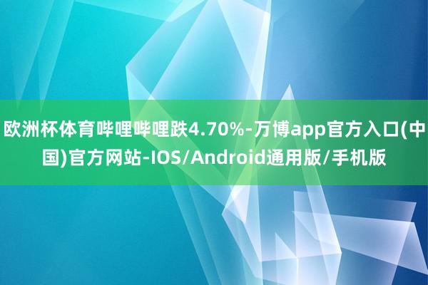 欧洲杯体育哔哩哔哩跌4.70%-万博app官方入口(中国)官方网站-IOS/Android通用版/手机版