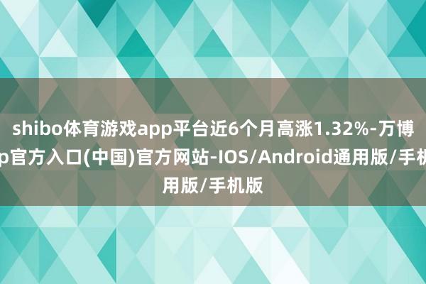 shibo体育游戏app平台近6个月高涨1.32%-万博app官方入口(中国)官方网站-IOS/Android通用版/手机版