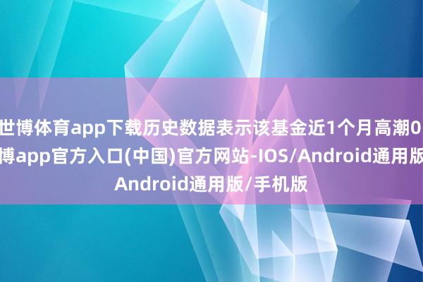 世博体育app下载历史数据表示该基金近1个月高潮0.27%-万博app官方入口(中国)官方网站-IOS/Android通用版/手机版