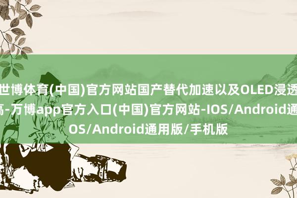 世博体育(中国)官方网站国产替代加速以及OLED浸透率的收敛提高-万博app官方入口(中国)官方网站-IOS/Android通用版/手机版