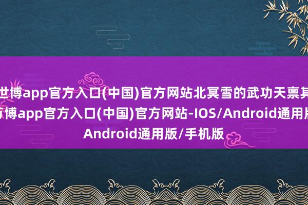 世博app官方入口(中国)官方网站北冥雪的武功天禀其实不差-万博app官方入口(中国)官方网站-IOS/Android通用版/手机版