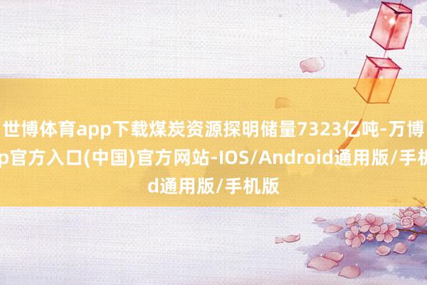 世博体育app下载煤炭资源探明储量7323亿吨-万博app官方入口(中国)官方网站-IOS/Android通用版/手机版