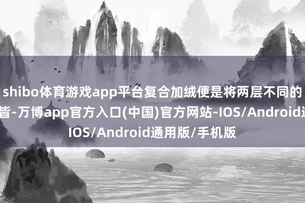 shibo体育游戏app平台复合加绒便是将两层不同的面料粘合在一皆-万博app官方入口(中国)官方网站-IOS/Android通用版/手机版