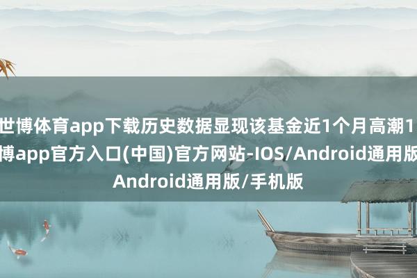 世博体育app下载历史数据显现该基金近1个月高潮1.24%-万博app官方入口(中国)官方网站-IOS/Android通用版/手机版