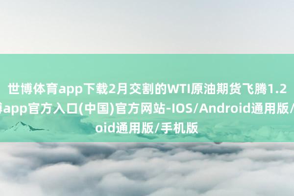 世博体育app下载　　2月交割的WTI原油期货飞腾1.2%-万博app官方入口(中国)官方网站-IOS/Android通用版/手机版