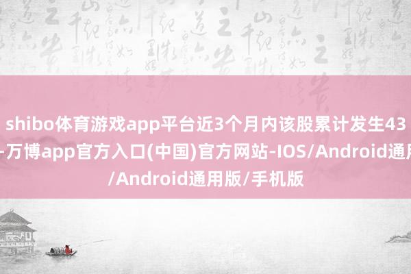 shibo体育游戏app平台近3个月内该股累计发生43笔巨额走动-万博app官方入口(中国)官方网站-IOS/Android通用版/手机版