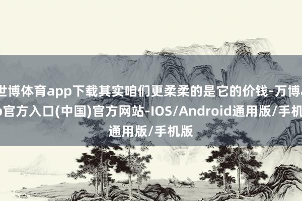 世博体育app下载其实咱们更柔柔的是它的价钱-万博app官方入口(中国)官方网站-IOS/Android通用版/手机版