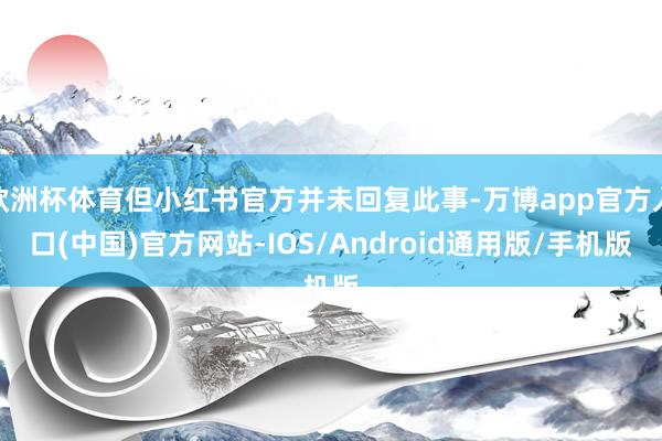 欧洲杯体育但小红书官方并未回复此事-万博app官方入口(中国)官方网站-IOS/Android通用版/手机版