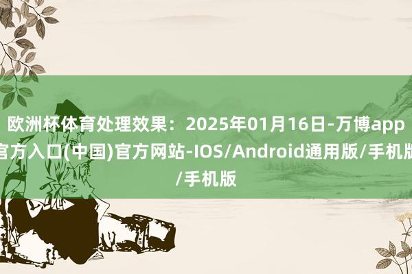 欧洲杯体育处理效果：2025年01月16日-万博app官方入口(中国)官方网站-IOS/Android通用版/手机版