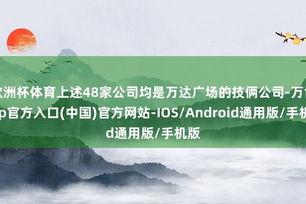 欧洲杯体育上述48家公司均是万达广场的技俩公司-万博app官方入口(中国)官方网站-IOS/Android通用版/手机版