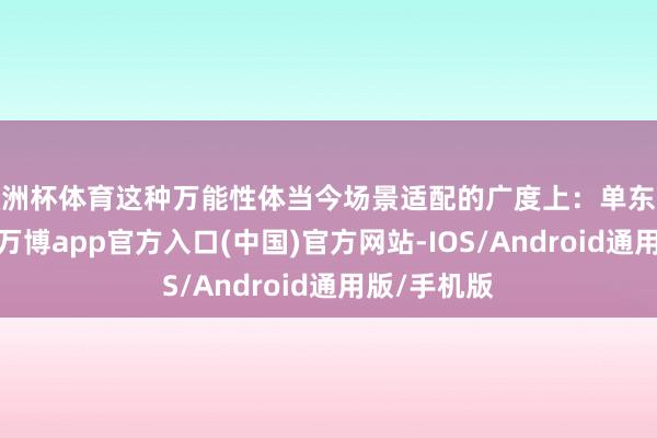 欧洲杯体育这种万能性体当今场景适配的广度上：单东谈主刷怪时-万博app官方入口(中国)官方网站-IOS/Android通用版/手机版