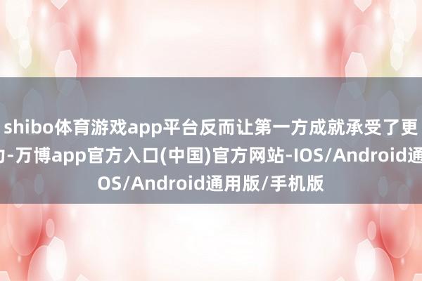 shibo体育游戏app平台反而让第一方成就承受了更大的盈利压力-万博app官方入口(中国)官方网站-IOS/Android通用版/手机版